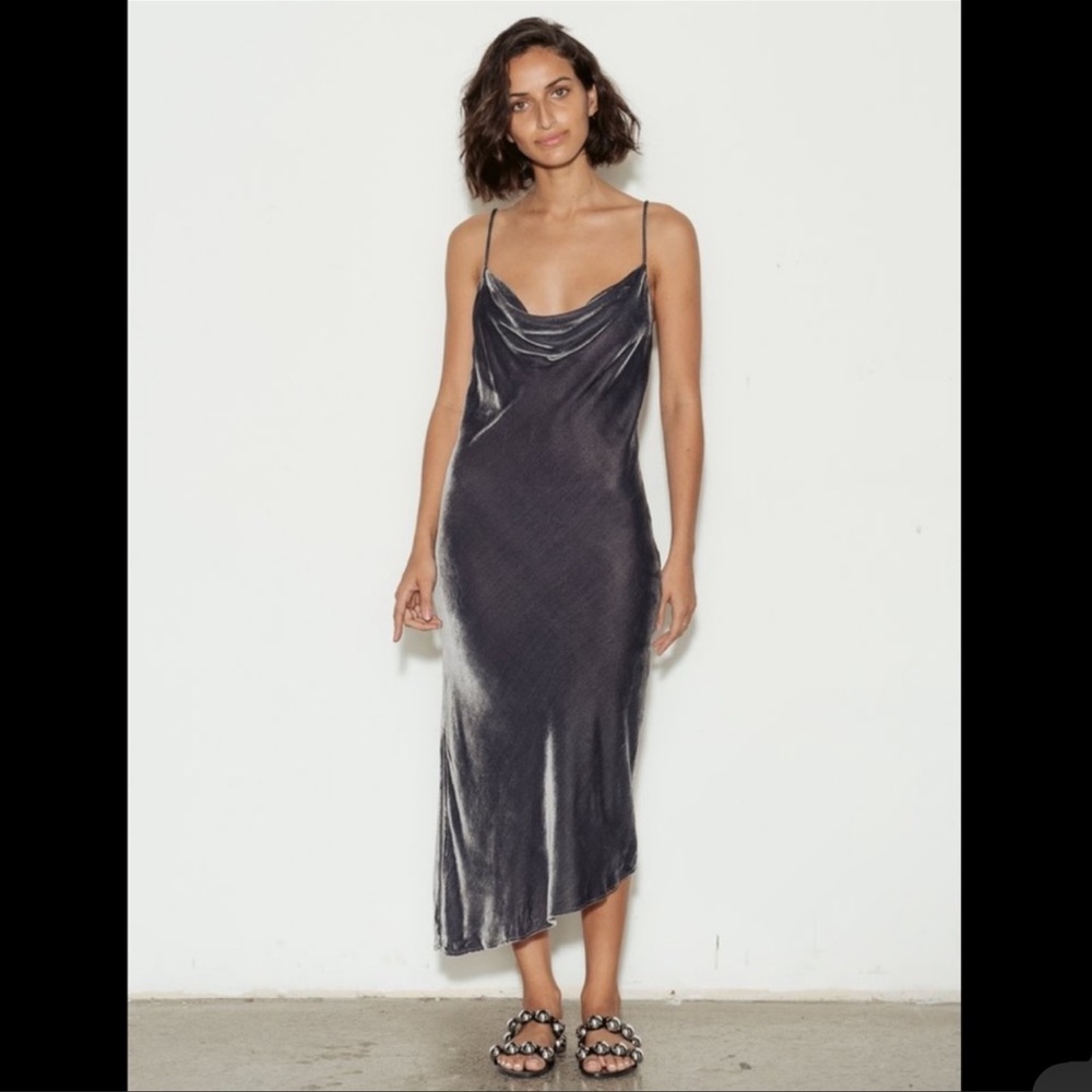 AG velvet midi dress